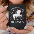 Just A Girl Who Loves Horses Cowgirl Horse Girl Riding Coffee Mug Unique Gifts