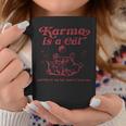 Karma Is A Cat Music Lover Fan Coffee Mug Personalized Gifts