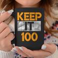 Keep It 100 Orange Color Graphic Coffee Mug Unique Gifts