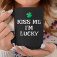 Kiss Me I'm Lucky St Patrick's Day Irish Luck Coffee Mug Personalized Gifts