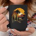 Leopard Savanne Sonnenuntergang Wildlife Safari Motiv Tierdruck Tassen Lustige Geschenke