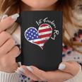 Let Freedom Ring Heart 4Th Of July Patriotic Usa Flag Stars Coffee Mug Unique Gifts