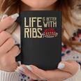 Life Is Better With Ribs Foodie Bbq Baby Back Ribs Coffee Mug Unique Gifts