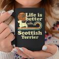 Life Better Scottish Terrierintage Hund Mama Papa Tassen Lustige Geschenke