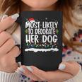 Most Likely To Decorate Her Dog Family Matching Christmas Coffee Mug Funny Gifts