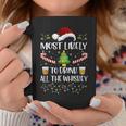 Most Likely To Drink All The Whiskey Family Christmas Coffee Mug Funny Gifts