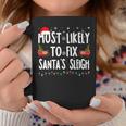 Most Likely To Fix Santa Sleigh Family Matching Christmas Coffee Mug Funny Gifts