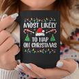 Most Likely To Nap On Christmas Family Christmas Pajamas Coffee Mug Personalized Gifts