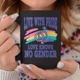 Live With Pride Love Knows No Gender Lgbt Apparel Coffee Mug Unique Gifts