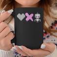 Love Death Robots Pink Pixel Heart X And Cute Robot Coffee Mug Unique Gifts