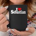 I Love Heart Sebastian Name On A Coffee Mug Unique Gifts