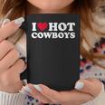 I Love Hot Cowboys I Heart Hot Cowboys Cute Rodeo Western Coffee Mug Unique Gifts