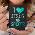 I Love Jesus And Soccer Christian Futbal Goalie Coffee Mug Unique Gifts