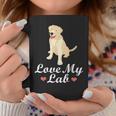 I Love My Lab Cute Golden Labrador Dog Coffee Mug Unique Gifts