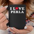 I Love Perla Matching Girlfriend & Boyfriend Perla Name Coffee Mug Unique Gifts