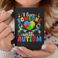 I Love Someone With Autism Awareness Heart Puzzle Pieces Coffee Mug Unique Gifts