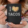 I Love Tacos 2 Tacos Make A Heart Taco Mexican Foodie Coffee Mug Unique Gifts