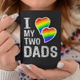 I Love My Two Dads Lgbt Pride Month And Father's Day Heart Coffee Mug Unique Gifts