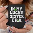 In My Lucky Sister Era Groovy Sister St Patrick's Day Coffee Mug Personalized Gifts