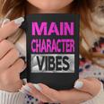 Main Character Vibes Pink Color Graphic Coffee Mug Unique Gifts