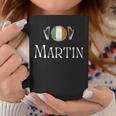 Martin Surname Irish Family Name Heraldic Flag Harp Coffee Mug Funny Gifts