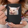 Meme Lover Woman Yelling At A Cat For Him & Her Coffee Mug Unique Gifts