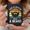 Men's Life Is Better With A Beard For Dad Man Coffee Mug Unique Gifts
