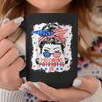 Messy Bun 4Th Of July Patriotic Af Pregnant Pregnancy Mom Coffee Mug Unique Gifts