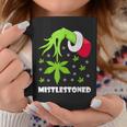 Mistlestoned Weed Leaf Cannabis Marijuana Ugly Christmas Coffee Mug Funny Gifts