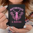 Motorcycles & Mascara Biker Girl Pink Vintage Coffee Mug Funny Gifts