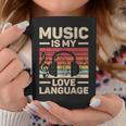 Music Is My Love Language Musician Outfit Edm Music Lover Dj Coffee Mug Unique Gifts