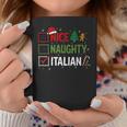 Nice Naughty Italian Christmas Xmas Santa Hat Coffee Mug Funny Gifts