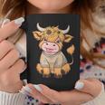 Niedliches Baby Highland Cow Mit Sonnenblumen Grafik Rinder Tassen Lustige Geschenke