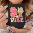 Nine Is A Vibe Birthday 9 Years Old Groovy Retro Coffee Mug Personalized Gifts