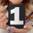 Number 1 Big Bold White Numeral Group Coffee Mug Unique Gifts