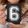Number 6 Birthday Sports Player Team Numbered Jersey Coffee Mug Unique Gifts