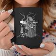Octopus Playing Drums Drummer Ocean Creature Band Coffee Mug Unique Gifts