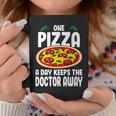 One Pizza A Day Keeps The Doctor Away Eating Pizza Italian Coffee Mug Unique Gifts