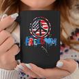 Patriotic Peace Sign Usa Flag Freedom Vote Coffee Mug Unique Gifts