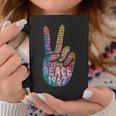 Peace Hand Sign Peace Sign Vintage Hippie Tassen Lustige Geschenke