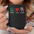 Peace Love Autism Beautiful Autism Awareness Mom Dad Coffee Mug Funny Gifts