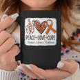 Peace Love Cure Ms Warrior Multiple Sclerosis Awareness Coffee Mug Unique Gifts