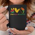 Peace Love Junenth Black Pride Freedom 4Th Of July Womens Coffee Mug Personalized Gifts