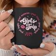 Pink Retro Girl's Trip Memories 2024 Besties Travel Together Coffee Mug Funny Gifts