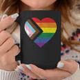 Progress Pride Flag Vintage Rainbow Heart Love Lgbt Pocket Coffee Mug Unique Gifts