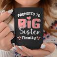Promoted To Big Sister Finally 2024 Pregnancy Announcement Coffee Mug Unique Gifts