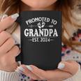 Promoted To Grandpa Est 2024 Grandparents Baby Announcement Coffee Mug Unique Gifts