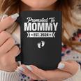 Promoted To Mommy Est 2024 Baby For New Mommy Coffee Mug Funny Gifts