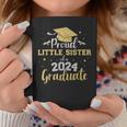 Proud Little Sister Class Of 2024 Graduate Senior Graduation Coffee Mug Funny Gifts