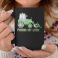 Pushing My Luck Construction Worker St Patrick's Day Boys Coffee Mug Personalized Gifts